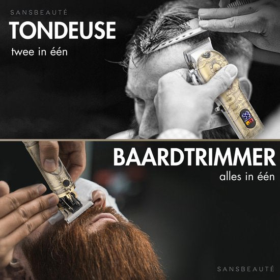 Tondeuse à cheveux professionnelle sans fil 4 en 1 - Tondeuse à cheveux pour hommes - Cheveux - Tondeuse à cheveux - Machine à cheveux pour coiffeurs - Tondeuse à cheveux - Tondeuse à barbe - Barber Hair Clipper - Hairdresser Buddha Trimmer - Barber Set