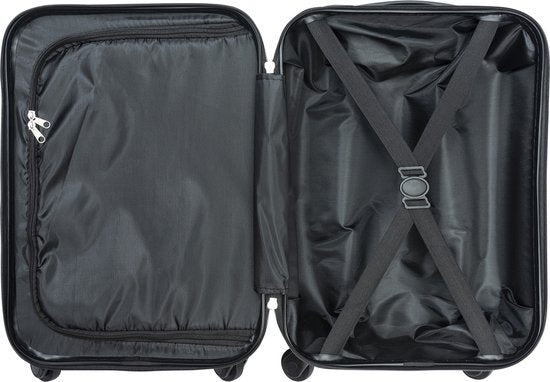 Ceruzo Hand Luggage Suitcase -Trolley - 28L- 51.5 cm - Blue - Spinner Wheels 360°- Numerical Lock Travel Suitcase