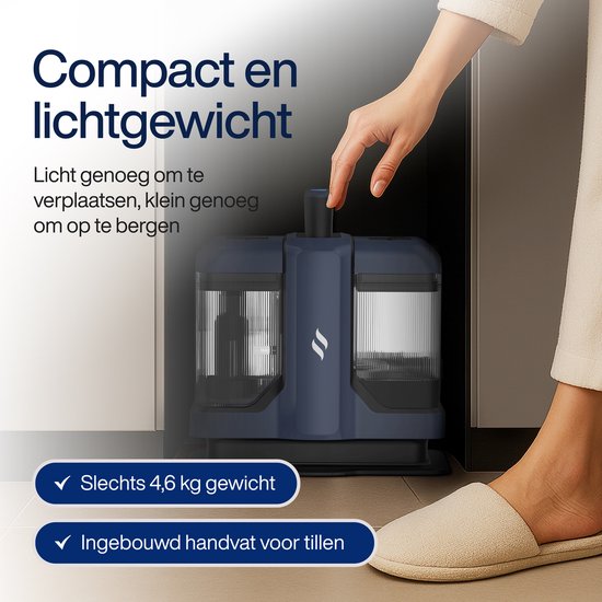 Samako Nettoyeur de tapis V2 - Nettoyeur de taches portable - Nettoyeur de canapé - Nettoyeur de meubles - Nettoyeur de sièges - Nettoyeur de matelas - Nettoyeur à vapeur - Machine de nettoyage