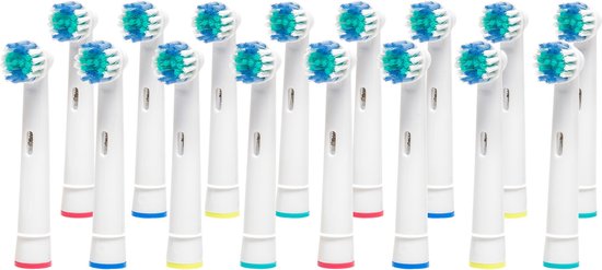 Mycare+ Brush heads - 16 Pieces - Replacement Brushes for Oral B - Brush heads for Electric Toothbrush - White