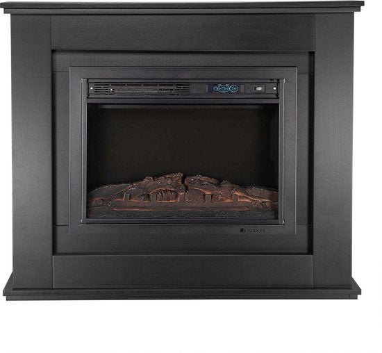 Chauffage électrique - Rectangulaire - 2000 Watt - Noir - Effet de feu inclus