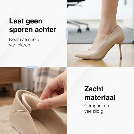 Protège-talon - 6 pièces - Talonnette - Orthèses - Semelle antidérapante - Contre les ampoules - Talonnettes - Talonnettes pour chaussures