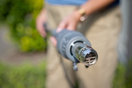 QLT Brûleur de mauvaises herbes électrique 3-en-1 - Allume-barbecue - Brûleur de peinture - 2000W - Avec 5 accessoires et roues