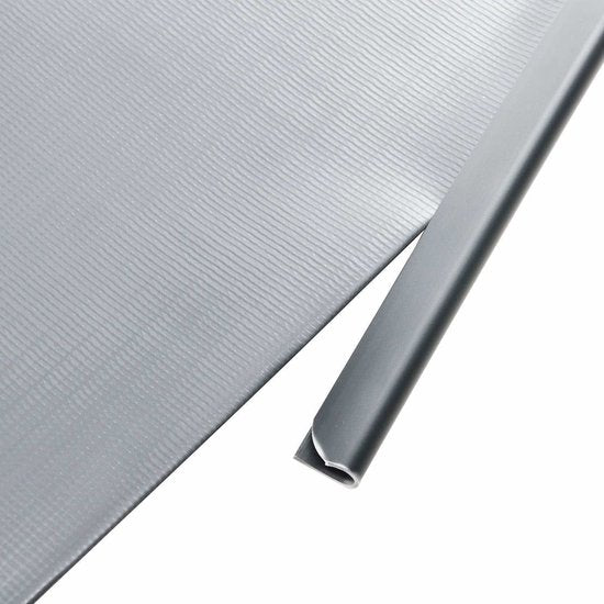 Bandes d'intimité en PVC - 3 pièces - 35 mètres - Gris - Clips de fixation inclus