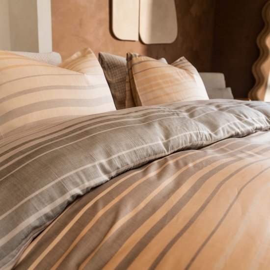 Kayori Hibara Couverture Stretch Tencel - 240x200-220 + 2 taies d'oreiller - Lits-jumeaux - Soft & Cooling - Sand