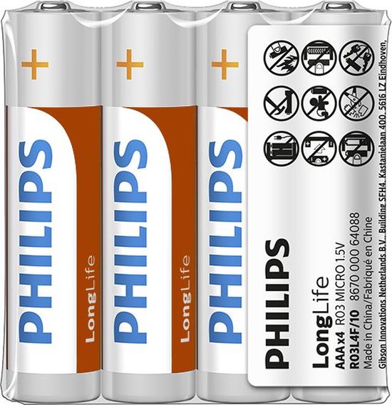 Batterie Philips LongLife R03L4F/10