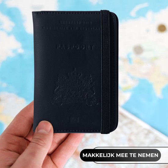 EverNeeds Étui pour passeport - Étui pour passeport - Étuis pour passeport - Cuir PU - Noir