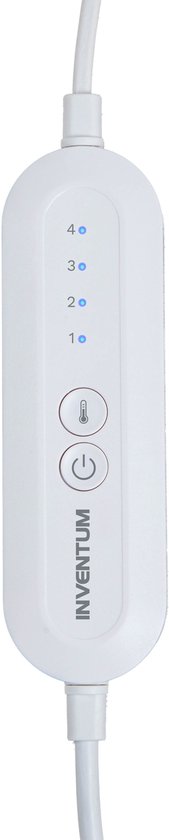 Inventum HB185T Couverture chauffante électrique 180x130 cm - Simple - 4 niveaux de chaleur - Lavable - Arrêt automatique - Polaire - Taupe