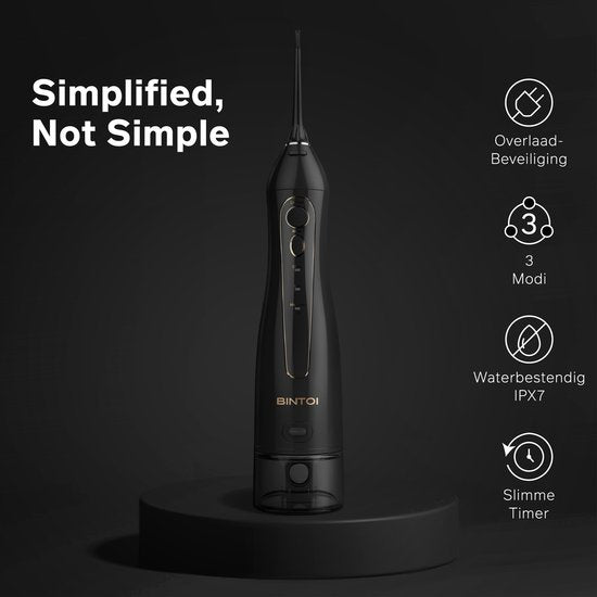 Bintoi® iSonic Black Series F600 - Fil dentaire - Appareils à fil dentaire - Irrigateur buccal