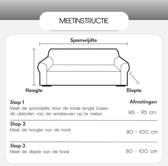 Hilvard - Housse de canapé 2 places - (145 -175 cm) - Gris - Velours - Stretch - Housse de canapé - Housse de meuble - Contre les dommages et les taches - Housse de siège - Housse de siège