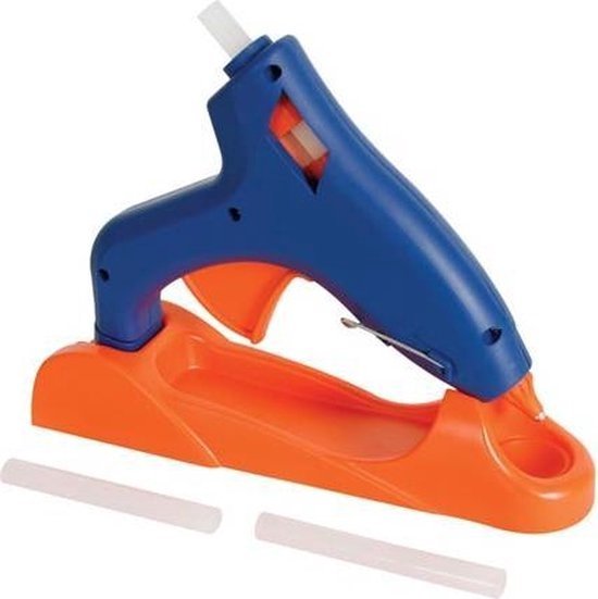 Toolland Pistolet à colle sans fil 25 W/230 VAC, chauffage rapide, température 170~180 °C, câble détachable, alimentation automatique en colle, 3 cartouches de colle incluses, câble 1,4 m, idéal pour les réparations rapides