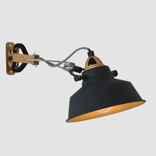 Applique Nove 1320ZW - Noir, orientable et inclinable, plastique/métal - Mexlite