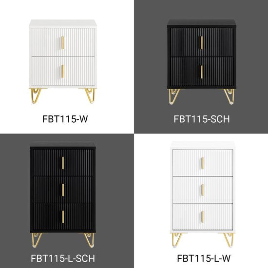 SoBuy Table de nuit 2 pièces avec 2 tiroirs - Table d'appoint - Table d'appoint pour canapé - Table basse - Table de chambre - Table de lit avec 2 tiroirs pour le salon, la chambre, le bureau, Noir, 40x40x47cm, FBT115-SCHx2