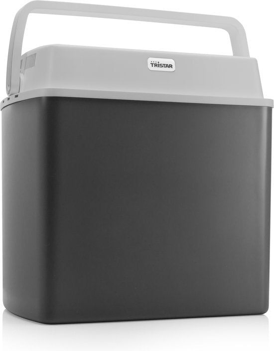 Tristar Coolbox KB-7424 - Glacière 22 litres - Légère avec poignée - Système de refroidissement thermoélectrique - Avec prise 12V pour le voyage et la voiture - Transformable en prise 230V - Gris