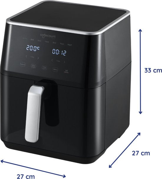 Airfyer XXL - Safecourt - Friteuse - 1800W - Capacité 7L - 40ºC à 200ºC - Noir