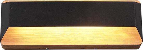 TRIO ARINO - Applique - Noir mat - incl. 1x SMD 13.5 W - Eclairage vers le haut et vers le bas - Dimmable avec interrupteur - Montage mural - Source lumineuse non remplaçable