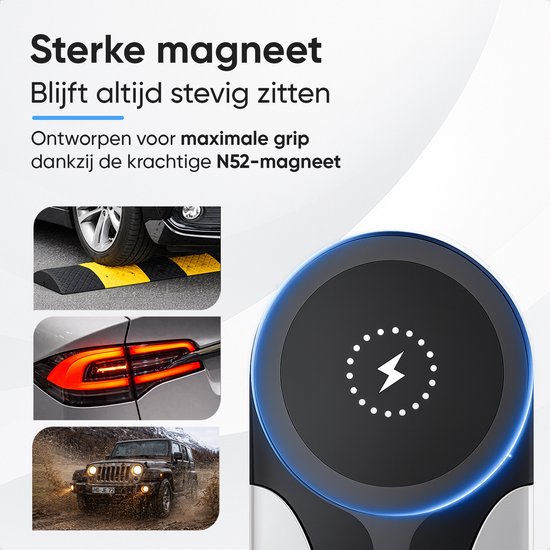 CarMe 4-in-1 CarPlay Dongle - Avec chargeur sans fil - Wireless CarPlay & Android Auto - Android Auto Dongle - MagSafe Car Holder - Noir