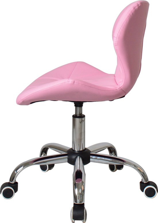 Siège de bureau design moderne - fauteuil de direction - réglable en hauteur - rose