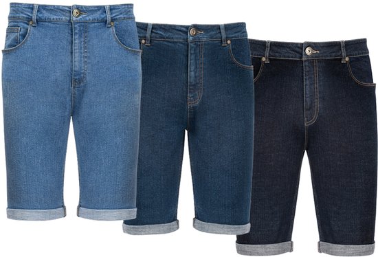 Milanoro - Short en jean élégant pour homme - Bleu noir - M