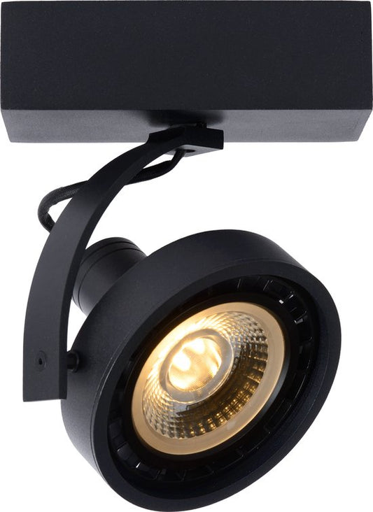 Lucide DORIAN - Plafonnier - Ø 11,7 cm - LED Dim to warm - GU10 (ES111) - 1x12W 2200K/3000K - Noir