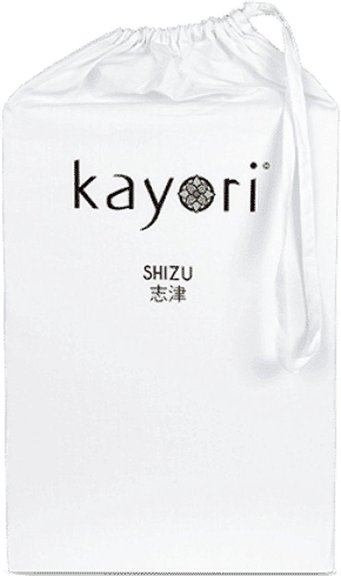 Kayori Shizu Topper drap-housse Jersey - 180x200-220cm - Epaisseur du matelas 12 cm - Coton biologique - Blanc