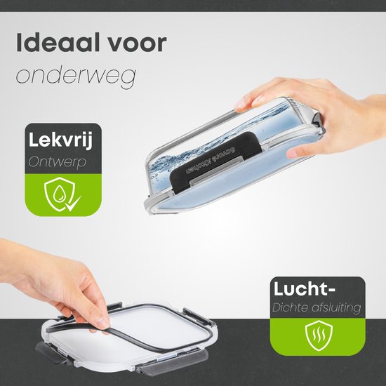 Savoré Kitchen Preserving Trays Set - Meal Prep Trays - Freezer Trays Glass - Airtight - 10 Pieces