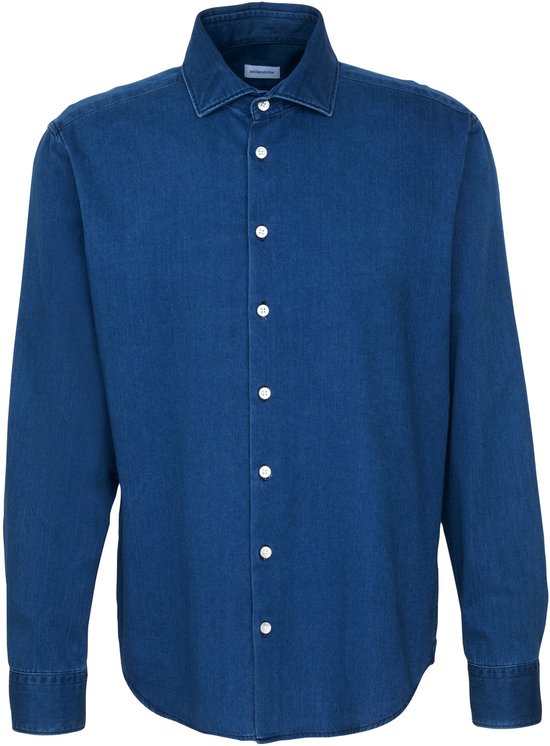 Chemise Seidensticker regular fit - sergé - bleu - sans repassage - Taille du cordon : 42