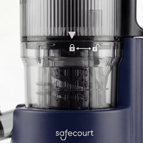 Safecourt Kitchen Slow Juicer - moteur puissant [technologie de pré-coupe et de pression à froid] - nettoyage facile - sans BPA - juicer Blue