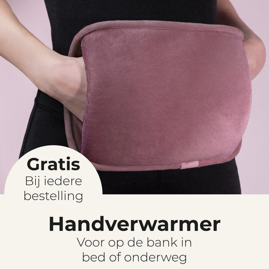 STAUS&BACH Bellune - Bouillotte électrique avec manchon - Bouillotte avec 3 niveaux de chaleur (50°C à 65°C) - 2 à 10 heures de chaleur - Bouillotte pour bébé - Chauffe-abdomen, chauffe-nuque et chauffe-dos - Bande chauffante menstruelle - Rose