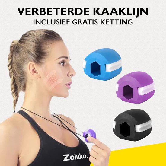 Zoluko Professional Jawline Trainer Set - avec chaîne et boîtes de rangement - 3 niveaux - Jaw Trainer Men and Women - Jaw Trainer - Jawline Trainer - Jaw Trainer - Lower Chin Trainer - Lower Chin Slimming