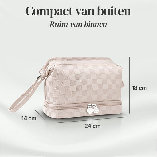 Skycases Travel Essentials - Trousse de toilette et de maquillage - Imperméable et compacte - Convient pour le voyage et l'usage quotidien - Unisexe - Rose clair