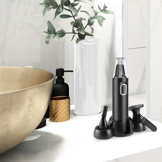 Skoov Tondeuse nez 3 en 1 - Nez, oreilles et sourcils - Pour hommes et femmes - Tondeuse pour poils de nez - Rechargeable