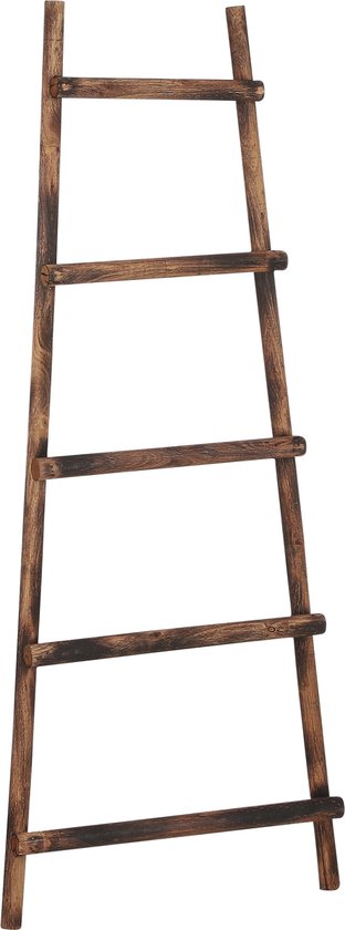House of Seasons Ladder Rack - L29 x L49 x H119 cm - Bois de peuplier - Marron