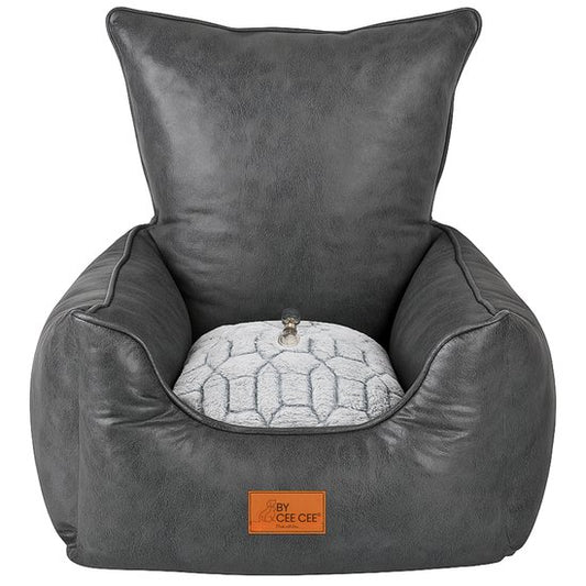 By Cee Cee Dog Basket Car - Très luxueux panier pour chien de voiture - Siège arrière pour chien de voiture - Panier pour chien de voiture - Couverture pour chien de siège de voiture - Siège de voiture pour chien - Aussi pour siège latéral - Anthracite -