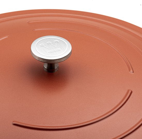 Casserole Westinghouse Performance Series Induction - Casserole 28cm - Rouge - Avec couvercle - Convient à toutes les sources de chaleur, y compris l'induction et le four