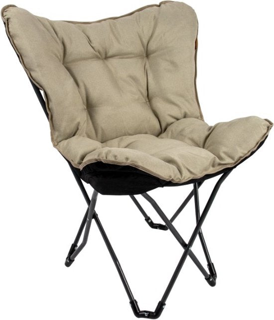 Bo-Camp - Urban Outdoor - Chaise papillon - Redbrigde - L - Polyester Oxford - Beige