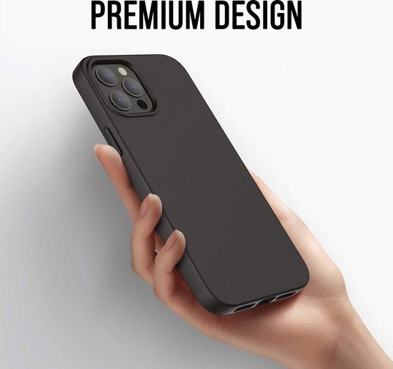 Podec Phone Case Black Suitable For iPhone 12 pro max Case And Screen Protector Protective Glass