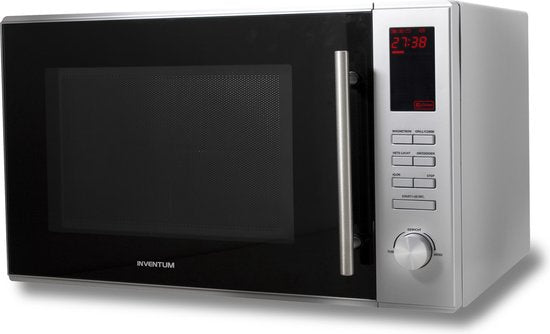 Inventum MN305C - Micro-ondes combiné en pose libre - Four à air chaud - Gril - 30 litres - 900 watts - 10 programmes de cuisson - inox/noir