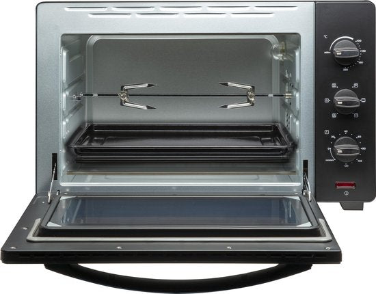 Inventum OV457B - Four à convection encastrable - Plateau tournant - 45 litres - 2000 watts - 6 programmes - Noir