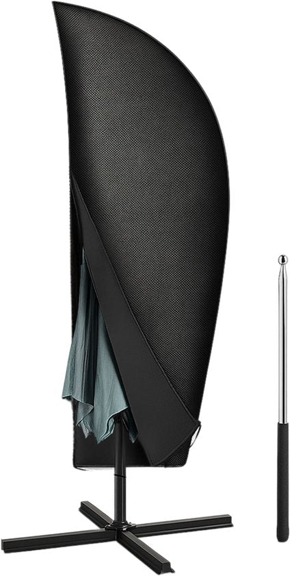 Goliving Housse pour parasol flottant - 420D Oxford - Jusqu'à 400cm - Imperméable - Avec manche télescopique et fermeture éclair - Noir