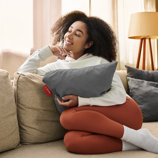 Auronic Heat Pillow - Classic - 45x45 - rechargeable sans fil - oreiller électrique - infrarouge - gris