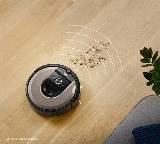 Aspirateur robot iRobot Roomba i6 - Navigation intelligente - Commande vocale - Beige/Noir