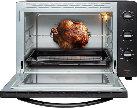 Inventum OV607B - Four à convection indépendant - Brûleur rotatif - 60 litres - 2000 watts - 6 programmes - Noir