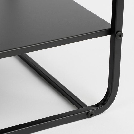 Mica Decorations Jules Table basse - L110 x L38 x H50 cm - Métal - Noir