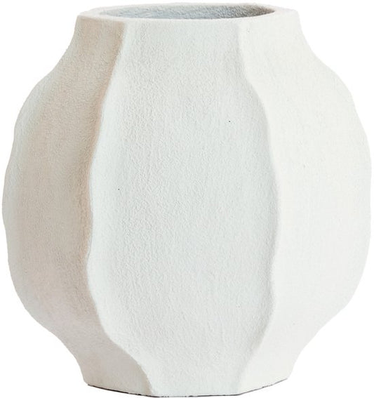 Light & Living vase SAPHIRA en pierre blanc mat - Ø35x35 cm