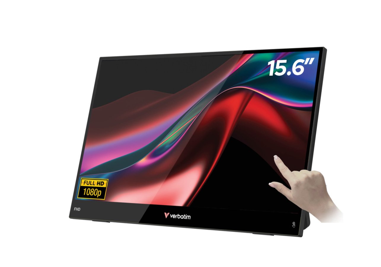 Verbatim Portable Touch Monitor 15,6 pouces - Full HD 1920x1080 - Écran tactile - Noir
