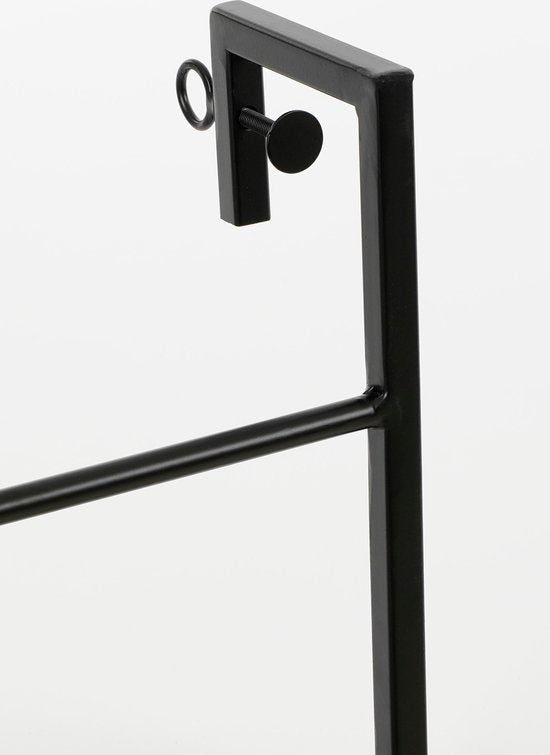 Mica Decorations Porte-plantes Dani suspendu - L54 x L10 x H90 cm - Métal - Noir