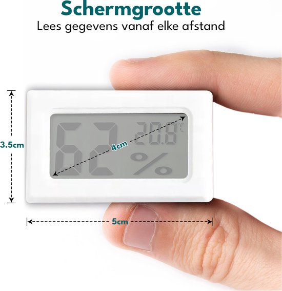 Ease Electronicz Hygromètre - Station météo - Humidimètre - Thermomètre d'intérieur - Piles incluses