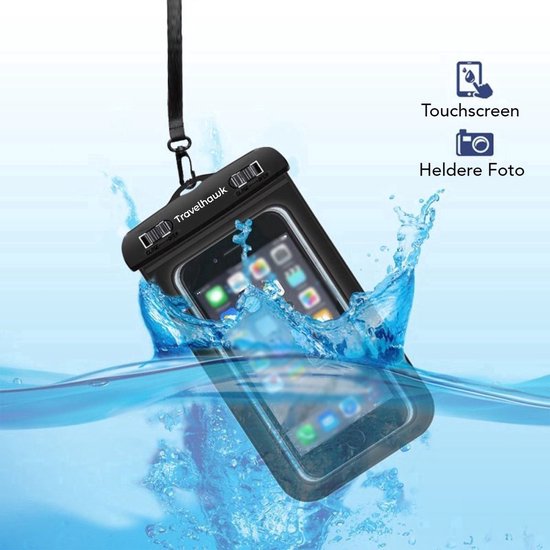 Travelhawk Waterproof Phone Cases - Drybag Set of 2 - Underwater Case - Waterproof phone pouch - Convient à tous les Smartphones - Egalement pour passeport et cartes de débit - Transparent - Eau - Vacances - Natation - Téléphone - Waterproof