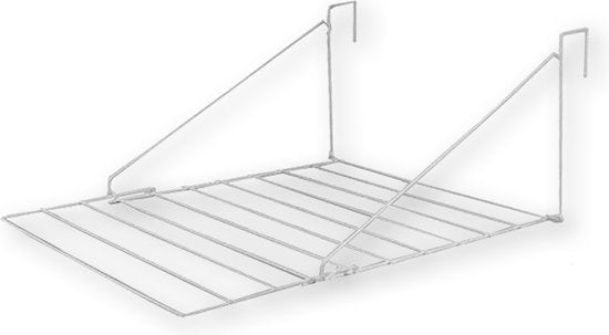 BRASQ Portoir à linge suspendu blanc - 5 mètres - Portoir à linge pour porte et balcon - Portoir à linge pliable - Portoir à linge mural - Portoir à linge suspendu - 53x71x27 cm